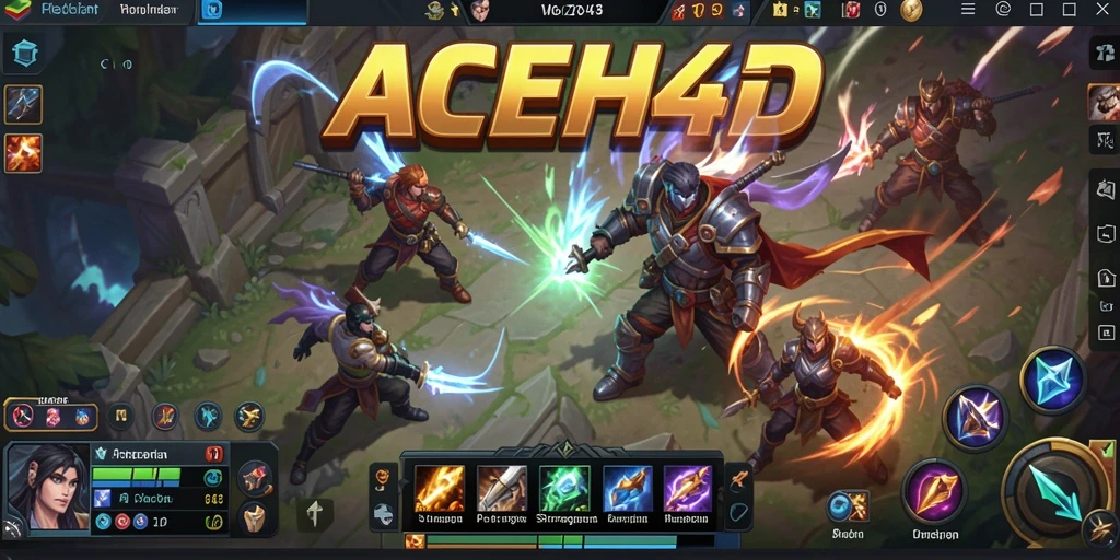 Tampilan gameplay seru dalam pertempuran MOBA