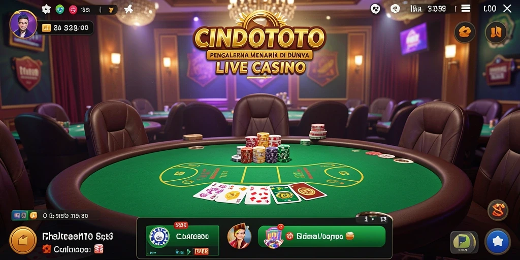 Tampilan menarik dari permainan Live Casino di CINDOTOTO.