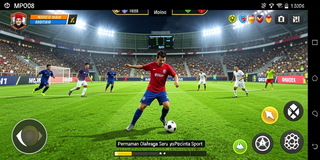 Screenshot MPO08 menampilkan aksi seru dalam bermain olahraga.